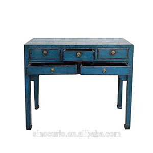 Chinese antique reproduction furniture beijing hobby lobby rustic blue lacquer console table