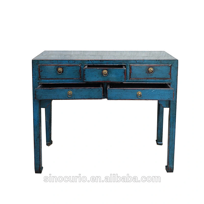 Chinese antique reproduction furniture beijing hobby lobby rustic blue lacquer console table