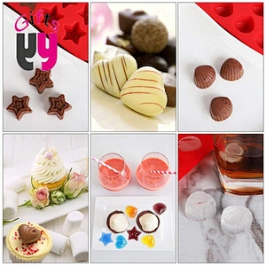 BPA free chocolate Jelly bean star shell heart molds silicone 3d silicone mold