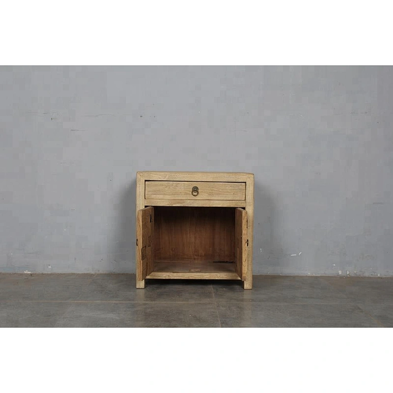 wholesale chinese antique rustic reclaimed elm wood nightstand asian furniture