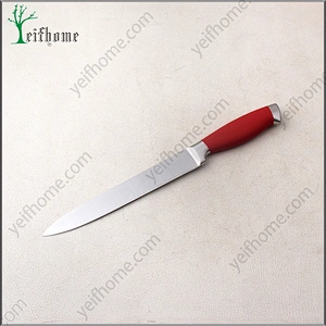 2017 stainless steel 5 pcs kitchen knife set with red handle