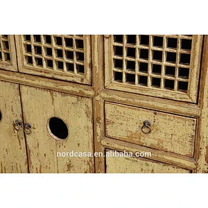 Chinese antique natural reclaimed solid wood Cabinet