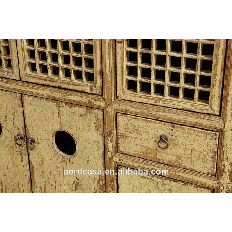 Chinese antique natural reclaimed solid wood Cabinet