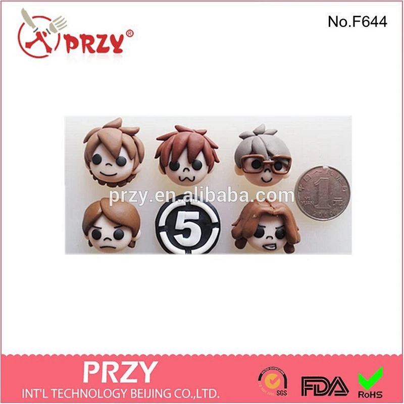 Cartoon head 9 Desin Fondant Silicone Molds