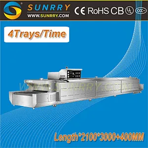 Hot sale electric full automatic industrial commercial production line baking cookies tunnel oven in factory