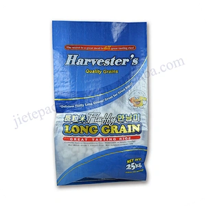 Customized 25kg pp woven organic basmatic rice packing bag