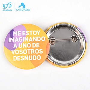 Button Custom Tinplate Badge,Printed Souvenir Logo Pin Round Badges