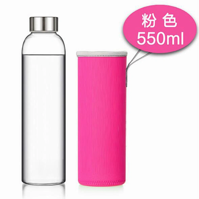 2019 Hot Sale in-stock Double Wall Glass Bottle Customized Logo Glass Tea Bottle High Borosilicate Portable Travel Tea Cup