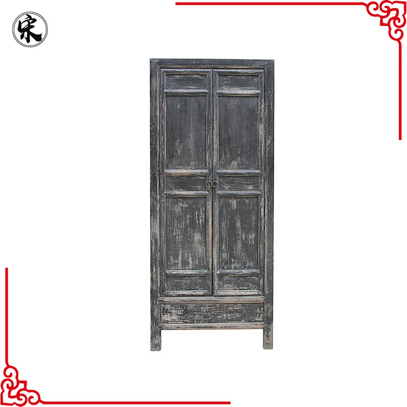 wholesale vintage oriental distressed shabby chic old door new frame bedroom wardrobe furniture