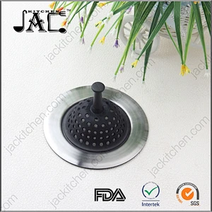 High Quality Silicone Stainless Steel Sink Strainer with Stopper