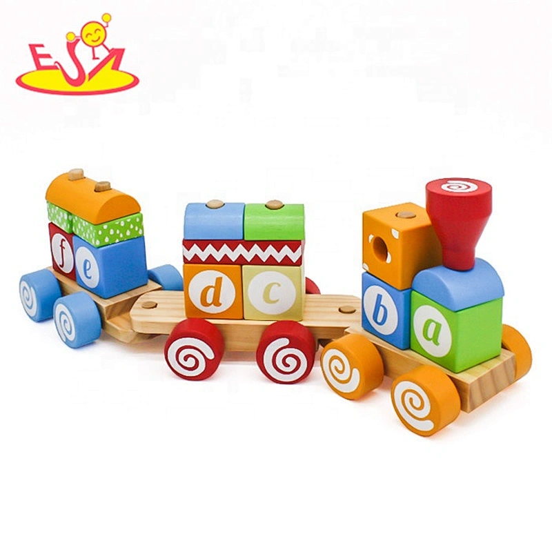 2018 New design baby wooden pull along toys best wooden push toys for toddlers funny animals wooden push and pull toys W04A393