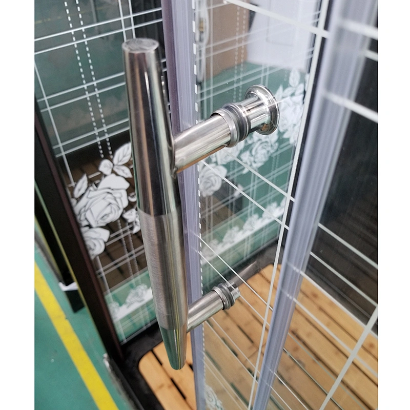 Pinghu Black Printed Tempered Glass Shower Cabin