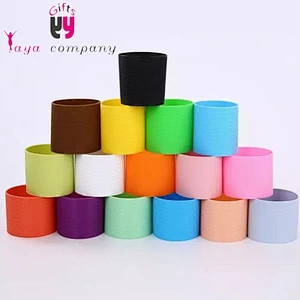 2016 Hot Selling Factory Direct Price Custom-Made glass water bottle with silicone sleeve,silicone rubber cup sleeve