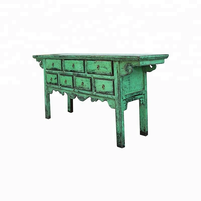 chinese antique distressed lacquered altar table living room furniture