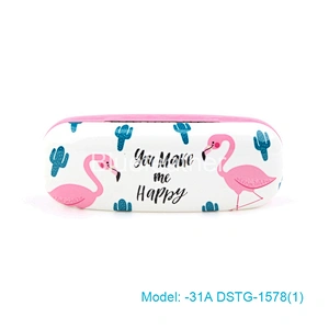 PU leather optical eyewear eyeglass case with custom design