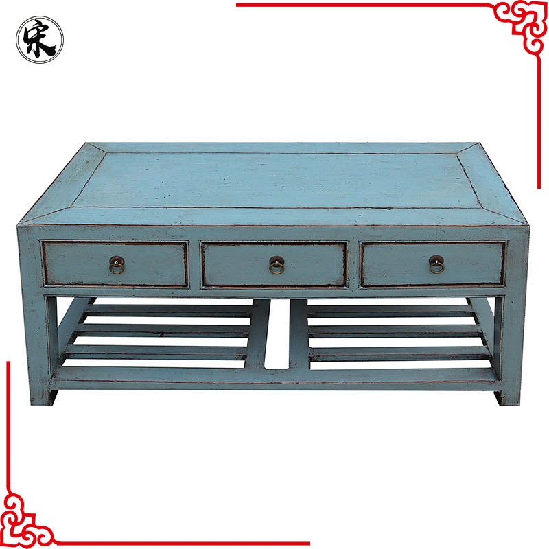 chinese lacquer handmade wood coffee table furniture
