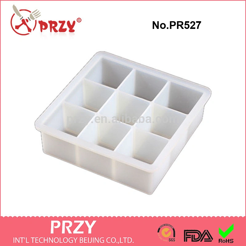 PR527 9 cavity soap mold,9 Cube Soap Silicone Mold,Flexible Molds