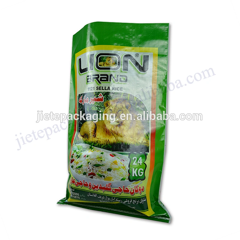 Polypropylene pp woven rice packing bag 25kg for fertilizer,feed,bean,seed