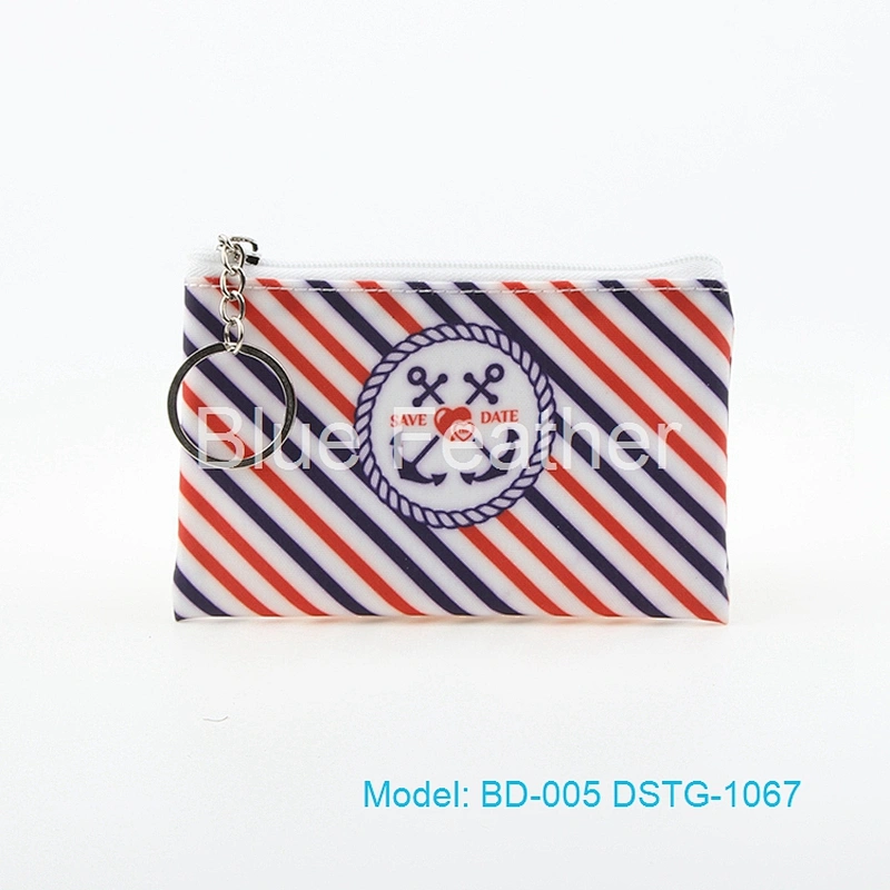 Sky Blue White Clouds Navy Sailor Style Pouch