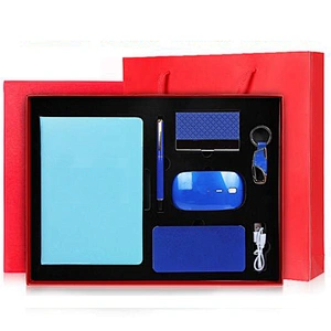 Notebook U-Disk Pen Powerbank Gift Set High Quality Business Gift Set 2019 Factory Directly in-Stock Product