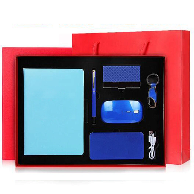 Notebook U-Disk Pen Powerbank Gift Set High Quality Business Gift Set 2019 Factory Directly in-Stock Product
