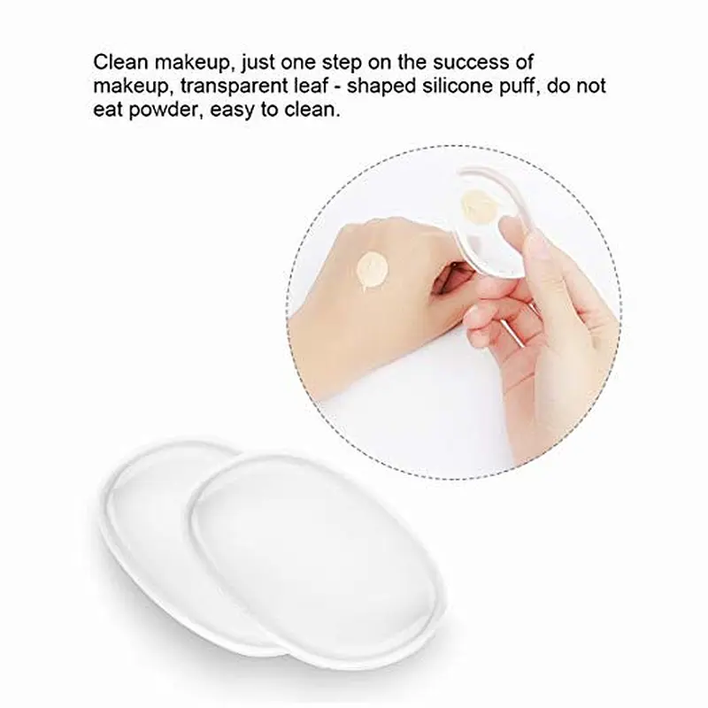 4pc latex free egg shape makeup puff sponge and silicone makeup sponge