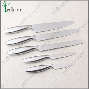 2017 high quality stainless steel 5 pcs kitchen knife set