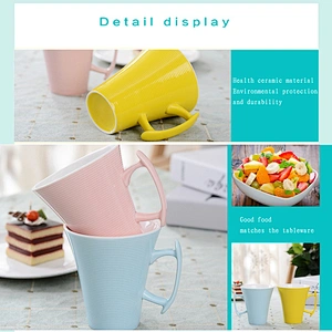 Candy-color macarons cup 280ml for ceramic mug for coffee