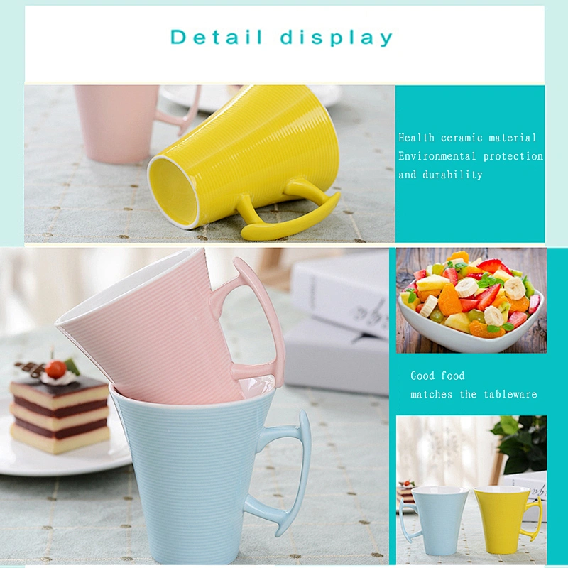 Candy-color macarons cup 280ml for ceramic mug for coffee