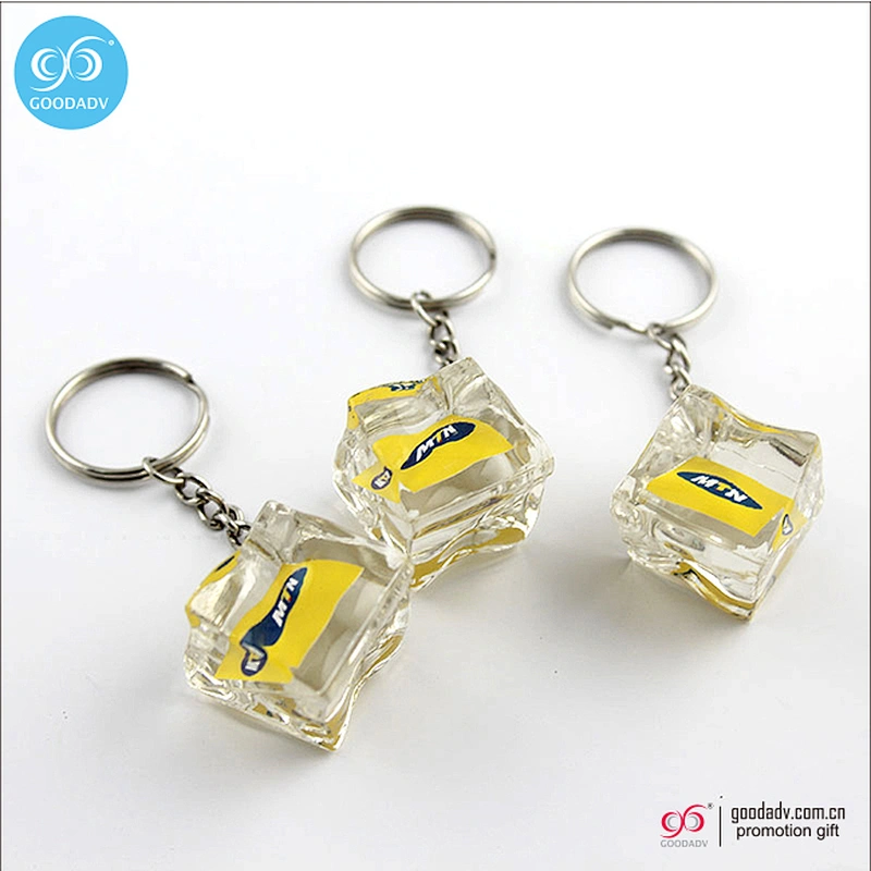Beautiful fashion promotional key ring custom acrylic clear plastic keychain