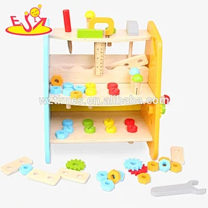 Wholesale funny kids wooden tools table toy for exercising hand skill W03D062