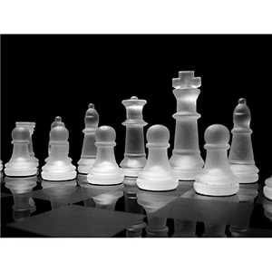 NEW 2 in 1 GLASS CHESS & CHECKERS FAMILY BOARD GAME SET