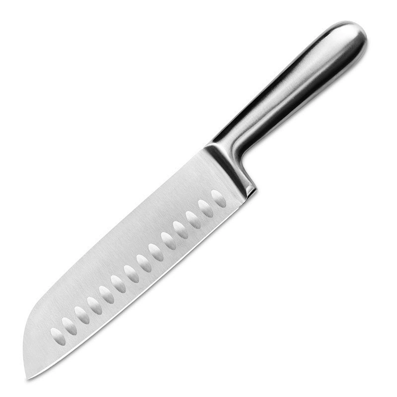 Amazon Hotsale Hollow Handle Stainless Steel 7-Inch Santoku Knife