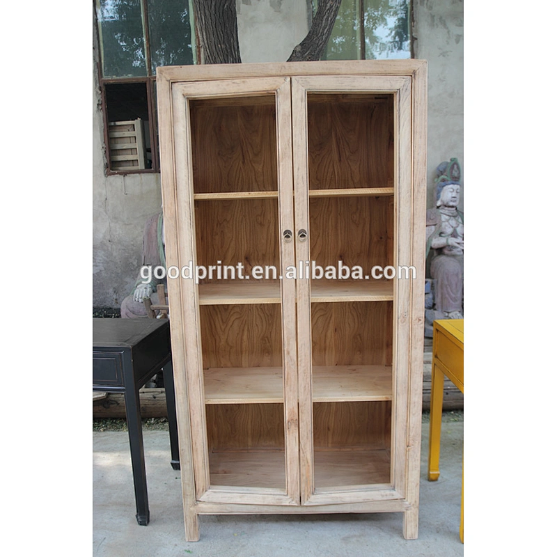 chinese relaimed wood natual wood cabinet/bookcase