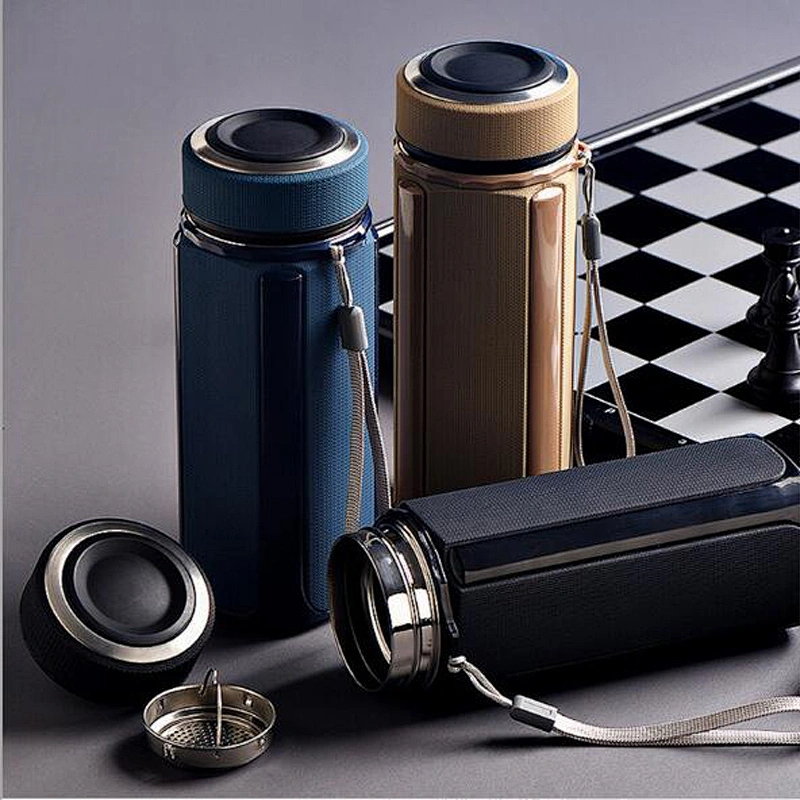 High-grade leather-grain purple sand cup 350ml stock goods