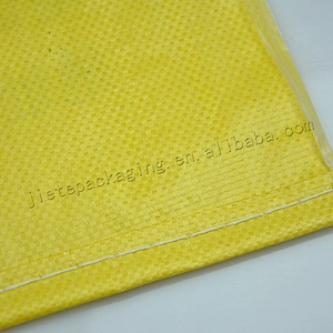 Yellow plastic pp woven iron nail packing bag for steel, iron pipe, hardware