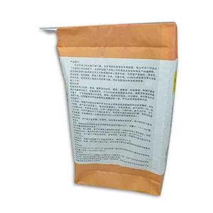 Orange cube valve pocket for packaging putty powder cement tiles 20kg 50kg