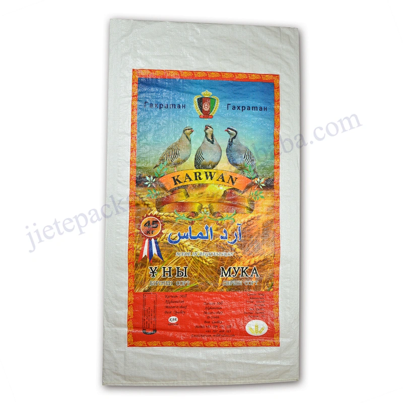 Customized design printed laminated 50kg pp woven wheat flour bag