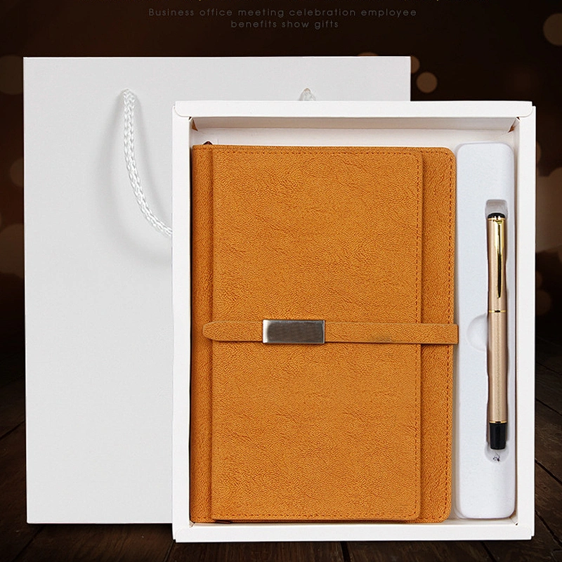 Free Design High-End Door Gift  With High Quality Pen Notebook Set For Bank Promotion And Office