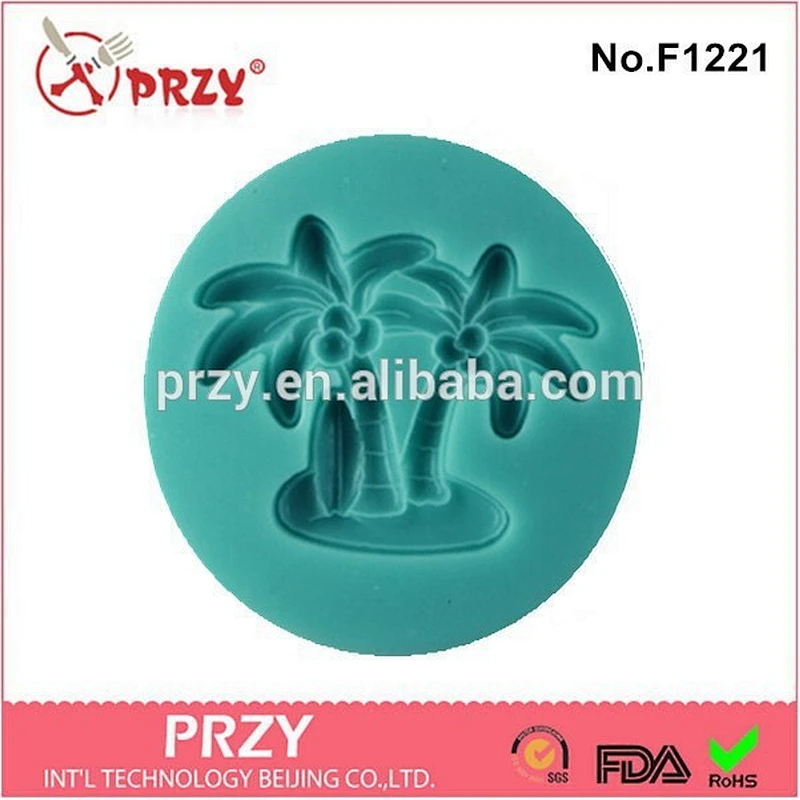 F1221 PRZY coconut silicone fondant mold , cheap silicone molds