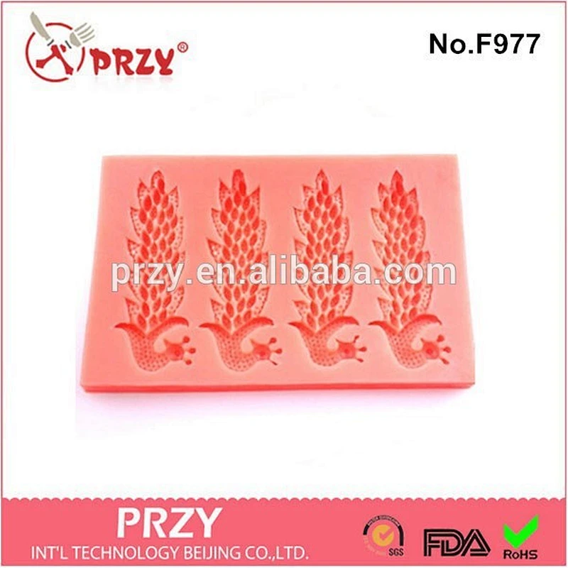 peacock mold fondant silicone cooking molds