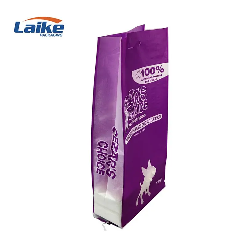 High quality pp woven laminated dog food bags dog food packaging bag feed packaging