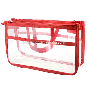 Clear Dual Zipper Bag-in-Bag Travel Organizer