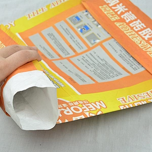 China manufacture kraft paper valve bag for cement, putty powder packaging bag 20kg