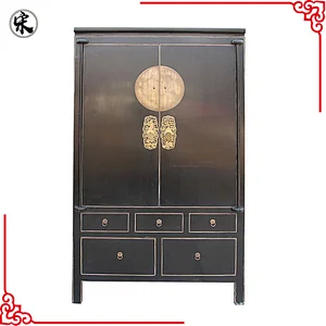 oriental solid wood pine storage bedroom furniture