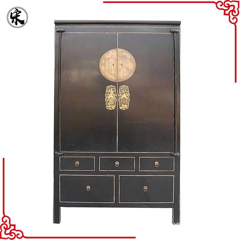 oriental solid wood pine storage bedroom furniture