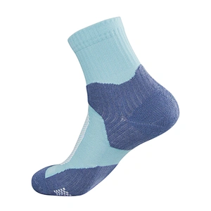 Men's Cotton Half Terry Soft Comfortable Blue Jacquard Casual Sports Running Athletic Crew Wear Resistant Socks
