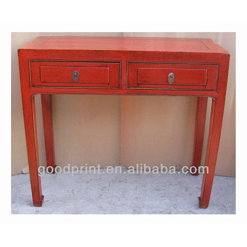 Old Elm Console Table