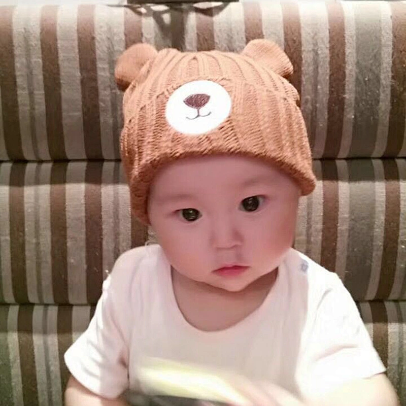 Winnie Ear Cap Baby Children Knitted Hat And Thick Hat Comfortable Winter Baby Cap