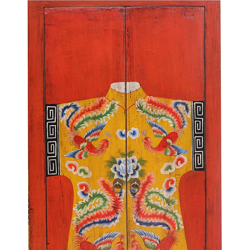 antique chinese painted solid wood pine furniture for stores use